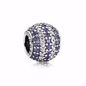 NEW AUTHENTIC PANDORA NAUTICAL PAVE LIGHTS BLUE